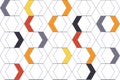 Seamless, abstract background pattern made with colorful chevron shapes