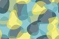 Seamless, abstract background pattern made with organic, transparent geometric shapes Royalty Free Stock Photo