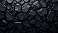 Seamless Abstract Black Stone Texture Background. Irregular Dark Volcanic Rock or Heavy Coal Pattern Royalty Free Stock Photo