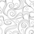 Seamless abstract black swirl background