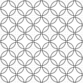 Seamless abstract black and white circle grid pattern - simple halftone vector background graphic