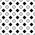 Seamless abstract black and white diagonal rounded square pattern background design - geometrical vector illustration Royalty Free Stock Photo