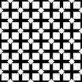 Seamless abstract black and white square grid pattern - halftone vector background design from diagonal rounded squares Royalty Free Stock Photo