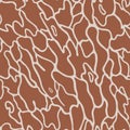 Seamless abstract blobs geo fashion pattern. Vector Abstract Monochrome