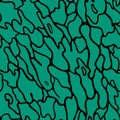 Seamless abstract blobs geo fashion pattern. Vector Abstract Monochrome