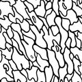 Seamless abstract blobs geo fashion pattern. Vector Abstract Monochrome