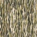 Seamless Abstract Camouflage Pattern in Earth Tones. Royalty Free Stock Photo