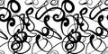 Seamless abstract chaotic marker or pen and ink scribble pattern.