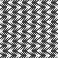 Seamless abstract chevron tile in black and white background