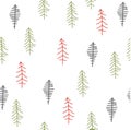 Seamless abstract Christmas trees pattern