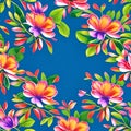 Seamless abstract colorful flower texture art AI generated illustration Royalty Free Stock Photo