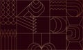 Seamless abstract composition. Simple geometric shapes create an abstract pattern