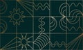 Seamless abstract composition. Simple geometric shapes create an abstract pattern