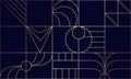 Seamless abstract composition. Simple geometric shapes create an abstract pattern