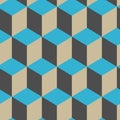 seamless abstract cube geometric vector, cool pattern.