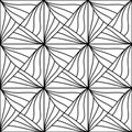 Seamless Abstract Cubes Pattern. Hand drawn geometric tile . Vector Black and white elements Royalty Free Stock Photo