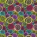 Seamless abstract curly wave pattern