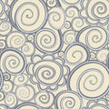 Seamless abstract curly wave pattern