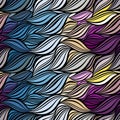 Seamless abstract curly wave pattern