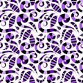 Seamless abstract decorative pattern in a modern ultra violet coloring