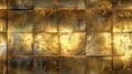 Seamless Abstract Design of a Golden Wall, Featuring Unique and Stylish Patterns and Textures Royalty Free Stock Photo