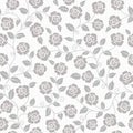 Seamless grey abstract floral background Royalty Free Stock Photo