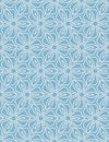 Seamless abstract floral pattern with curved blue lines on a white background. Textile texture. Vector illustration. Royalty Free Stock Photo