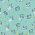 Seamless abstract floral pattern. Vector flower background . Royalty Free Stock Photo