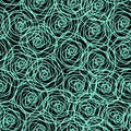 Seamless abstract flowers turquoise color pattern for packaging fabric and wallpapers