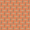 Seamless abstract geometric grid pattern, Repeated lines orange background Royalty Free Stock Photo