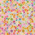 Seamless abstract geometric islamic pattern with stars, octagons, and pentagons. Pastel colors. Vintage vector illustration.