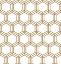 Seamless abstract geometric pattern in golden color