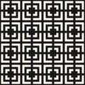 Seamless abstract geometric pattern with interlocking black squares and grid Royalty Free Stock Photo