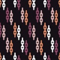 Seamless abstract geometric pattern. Mosaic texture. Chain texture. Brushwork. Hand hatching. Scribble texture.