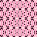 Seamless abstract geometric pattern. Retro style pink repeat background for fabric, textile print or wallpaper design Royalty Free Stock Photo