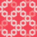 Seamless abstract geometric pattern. Shapes of hexagons. Mosaic texture. Brushwork. Hand hatching. Royalty Free Stock Photo