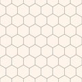 Seamless abstract geometric pattern. Subtle minimalist design with hexagon grid Royalty Free Stock Photo