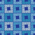 Seamless abstract geometric pattern. The texture of the squares. The texture of the strips and dots. Royalty Free Stock Photo
