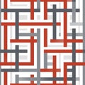 Seamless abstract geometric pattern in vibrant shades of red for stylish designs and backgrounds