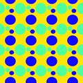 Seamless Abstract Geometric Pattern. Yellow Polka Dot Background. Pattern