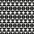 Seamless abstract geometric round curve intersect check pattern background. Royalty Free Stock Photo
