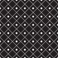 Seamless abstract geometric square grid line and dot pattern background Royalty Free Stock Photo