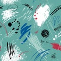 Seamless abstract hand drawn art pattern Royalty Free Stock Photo