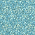 Seamless abstract hand-drawn curly pattern