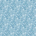 Seamless abstract hand-drawn curly pattern