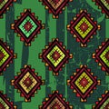 Seamless abstract hand-drawn ethno pattern, tribal background.