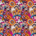 Seamless abstract hand-drawn pattern, steampunk background