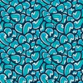 Seamless abstract hand drawn waves pattern. Wavy background. Royalty Free Stock Photo