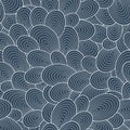 Seamless abstract hand-drawn waves pattern, wavy background. Royalty Free Stock Photo