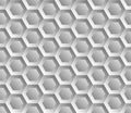 Seamless abstract honeycomb mesh background - hexagons. Color silver.